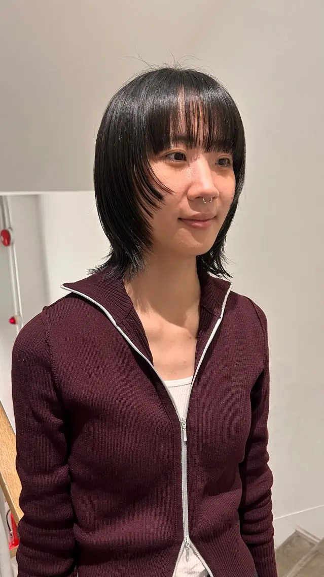ショート ボブレイヤー ボブ レイヤーカット 🌼*･京都美容師 enu烏丸/ハナのヘアスタイル