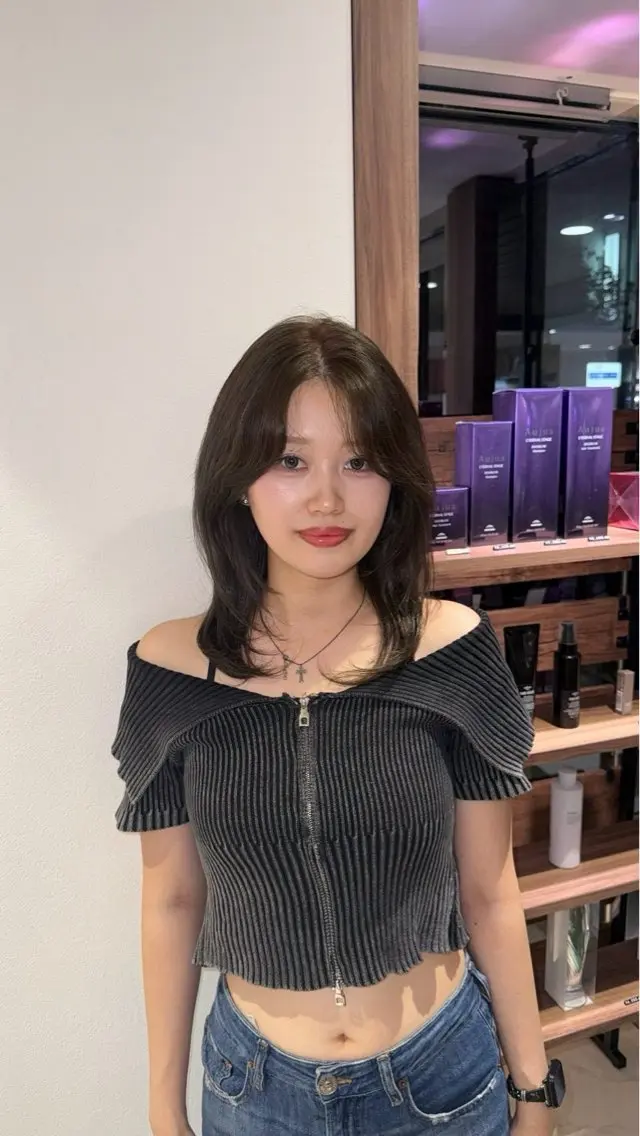 ミディアム アッシュ アッシュグレー アッシュグレージュ ヘアカラー トリートメント 桜新町/ Mea⭐︎のヘアスタイル
