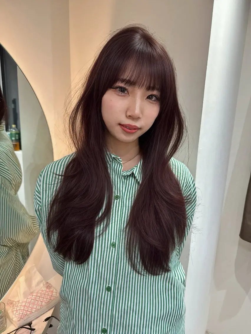 ロング レイヤーカット ロング カット ヘアカラー トリートメント iga/渋谷個室🍀 艶髪カラー✨のヘアスタイル