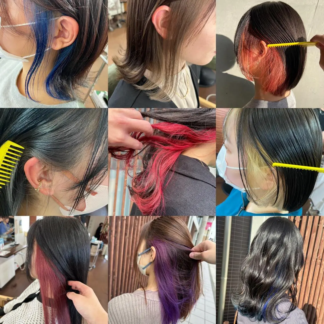 ロング カラー インナーカラー ヘアカラー 💜推しインナー カラー/菊池柊真💜のヘアスタイル