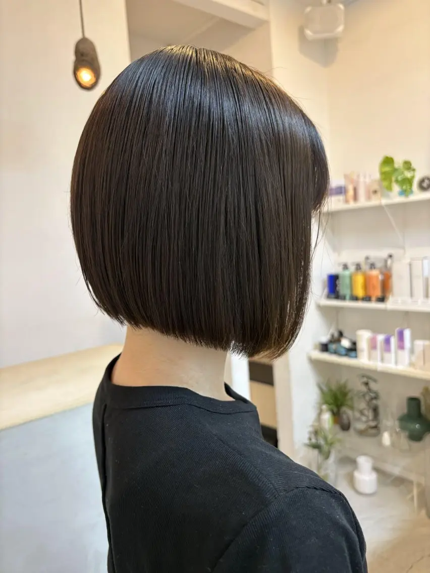 ショート ボブ カット ヘアカラー 艶髪/縮毛矯正/ 天神/ちさきのヘアスタイル