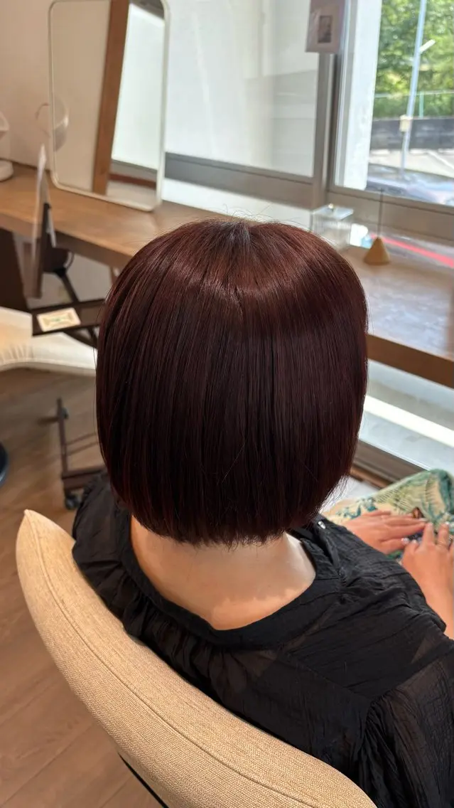 ミディアム ヘアカラー おかだ あかねのヘアスタイル