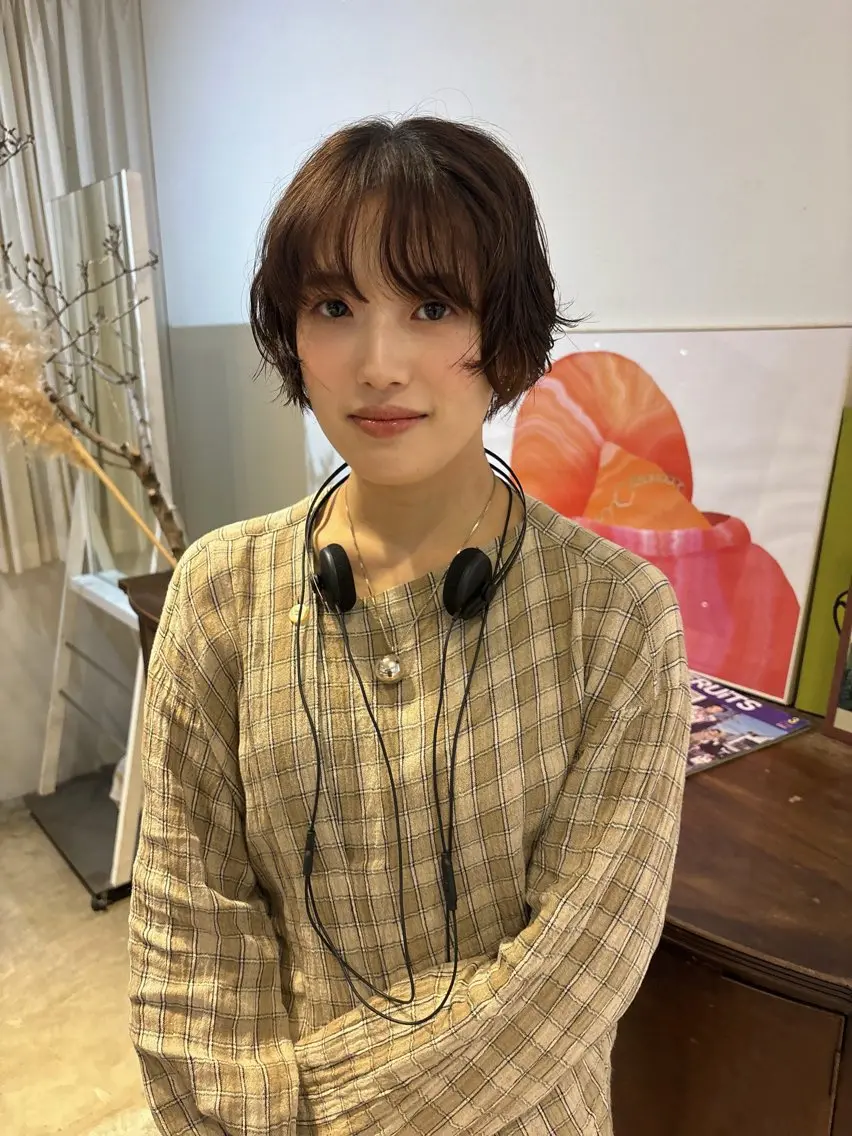ショート パーマ 安藤楓華 fuka andoのヘアスタイル
