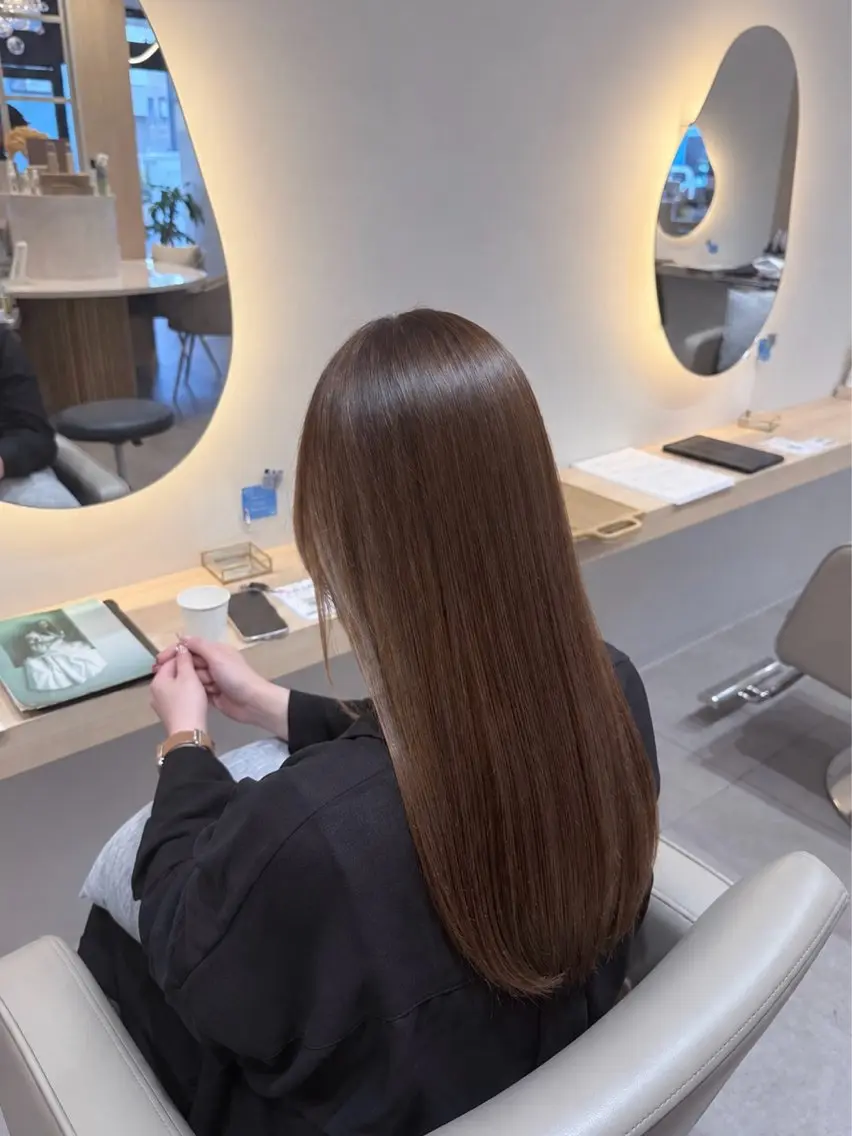 ロング 縮毛矯正 透明感🫧縮毛🫧 TOMOKAのヘアスタイル