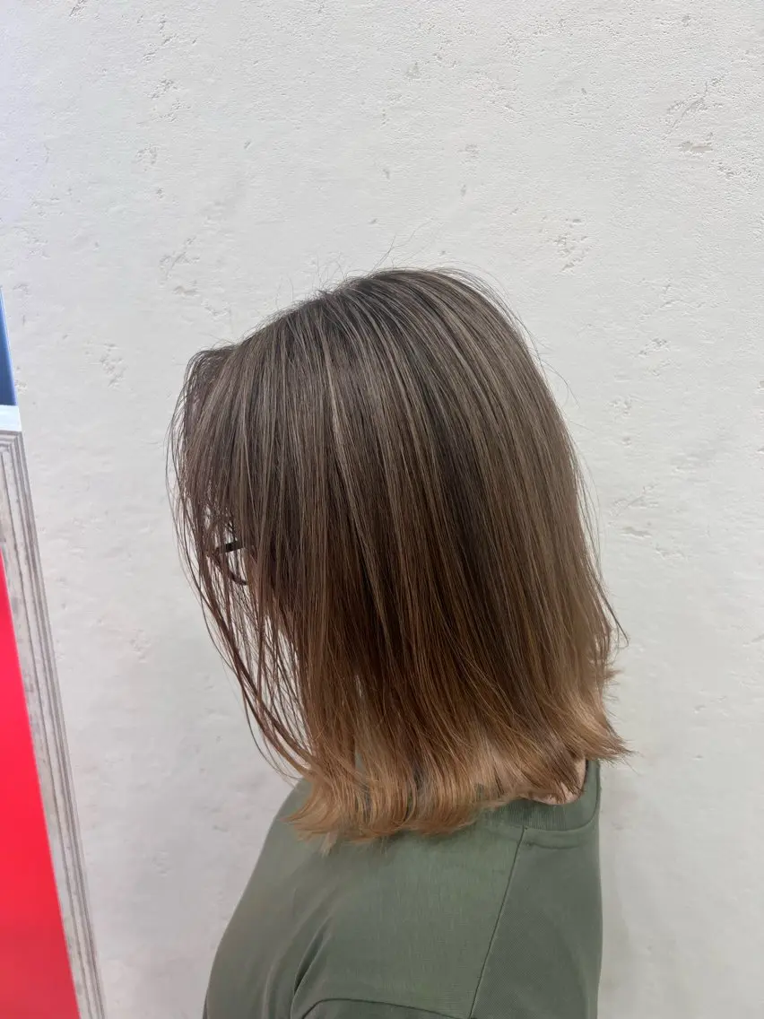 ミディアム レイヤーカット ヘアカラー 太白区/白髪ぼかし ハイライト/千葉達人のヘアスタイル