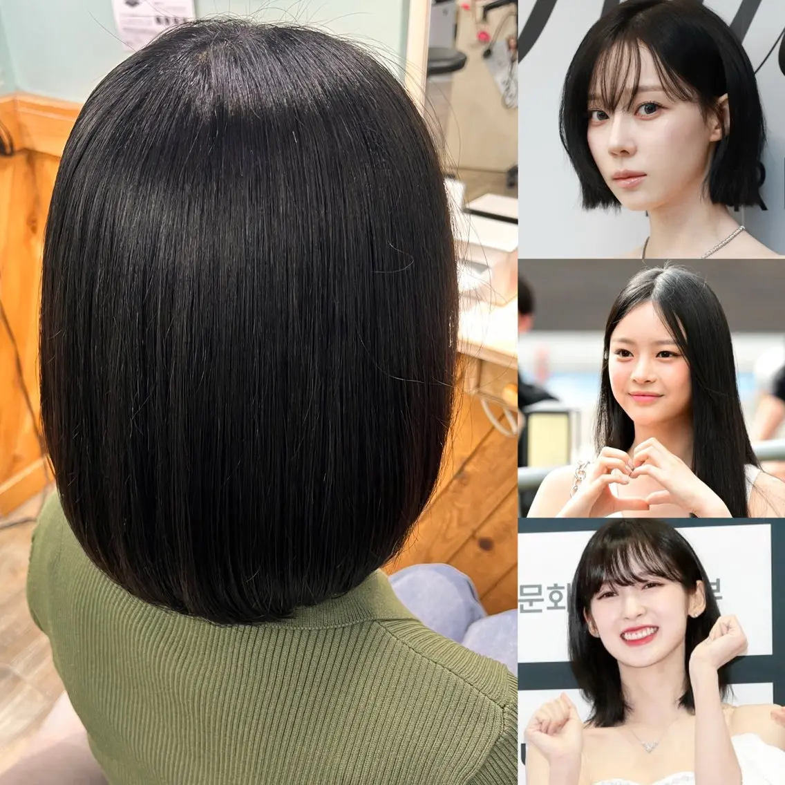 ミディアム カラー 黒髪 韓国風ヘア ヘアカラー CORE もえかのヘアスタイル