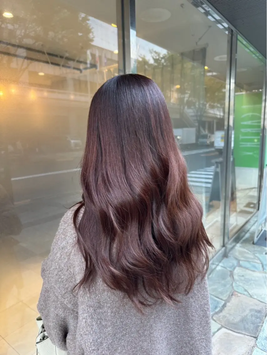ロング カラー トリートメント カット ヘアカラー トリートメント 艶カラー/縮毛矯正/ 鴨川育弥のヘアスタイル