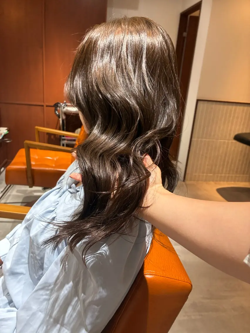 セミロング カラー ヘアアレンジ カット ヘアカラー トリートメント 💟Opus // Mizuki🐕のヘアスタイル