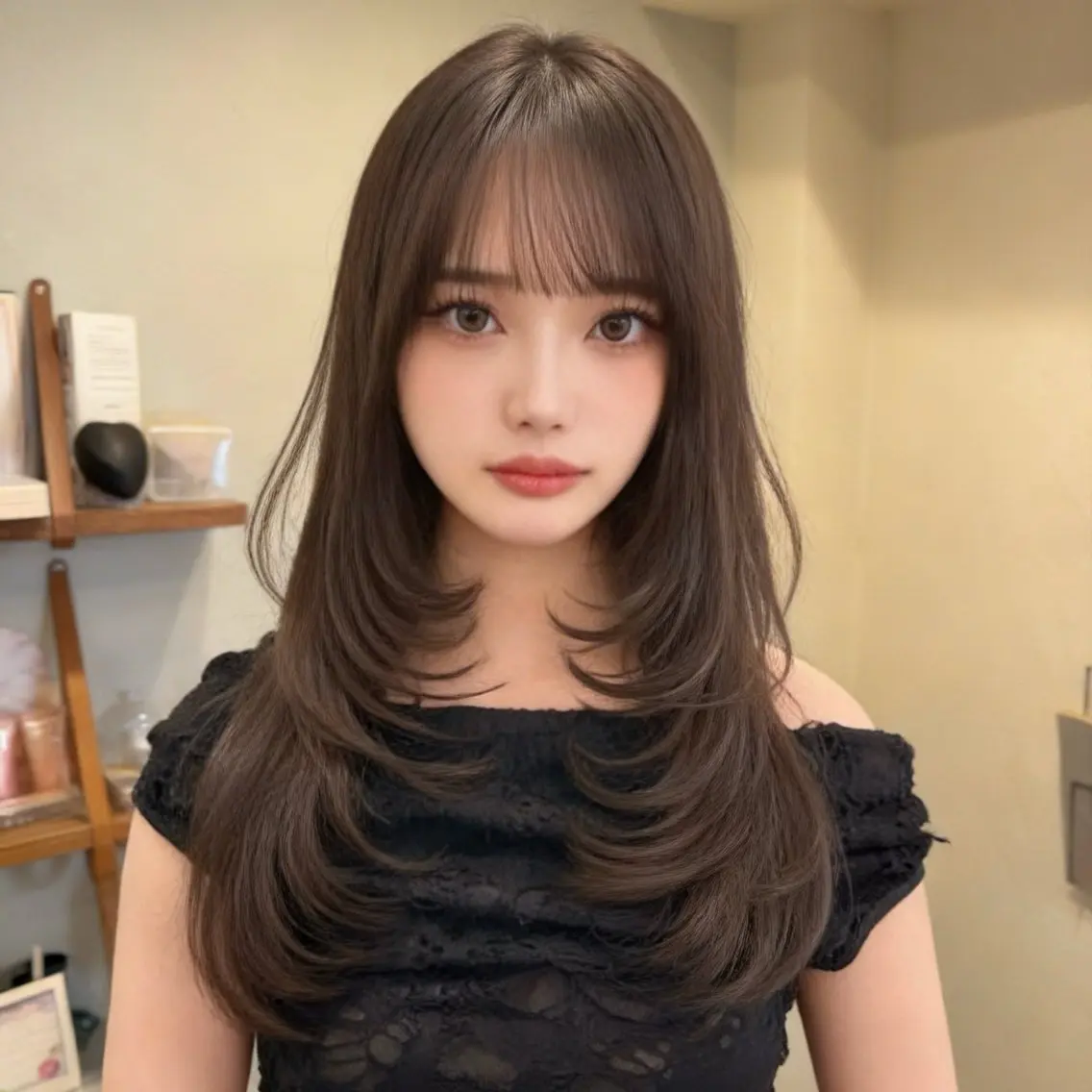【湿気の広がり対策に】似合わせカット＋ストレート＋トリートメント¥19800の写真