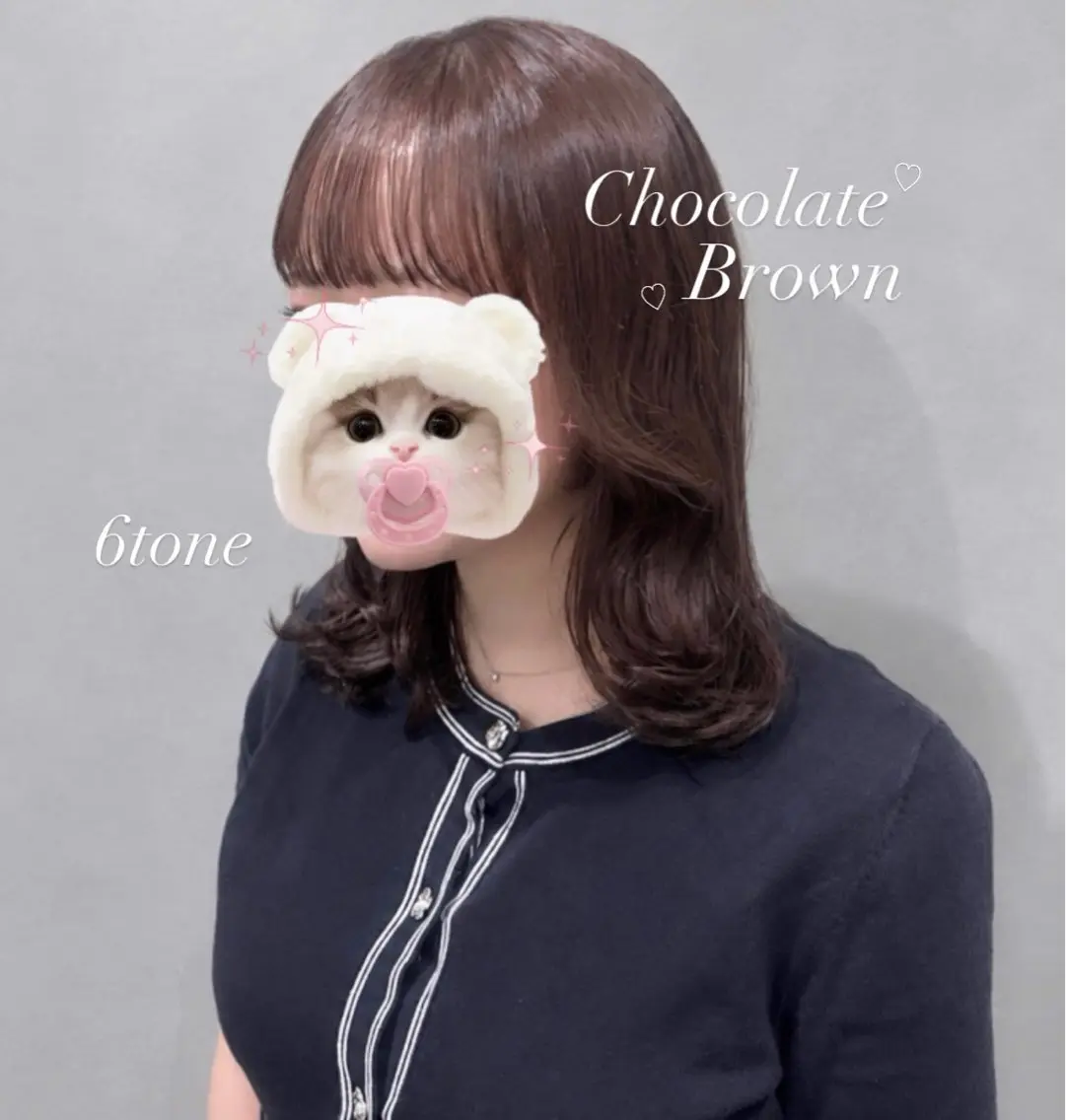 ロング カラー ブラウンカラー チョコレートブラウン ヘアカラー トリートメント girly上品ヘア 🎀/ベージュikuのヘアスタイル