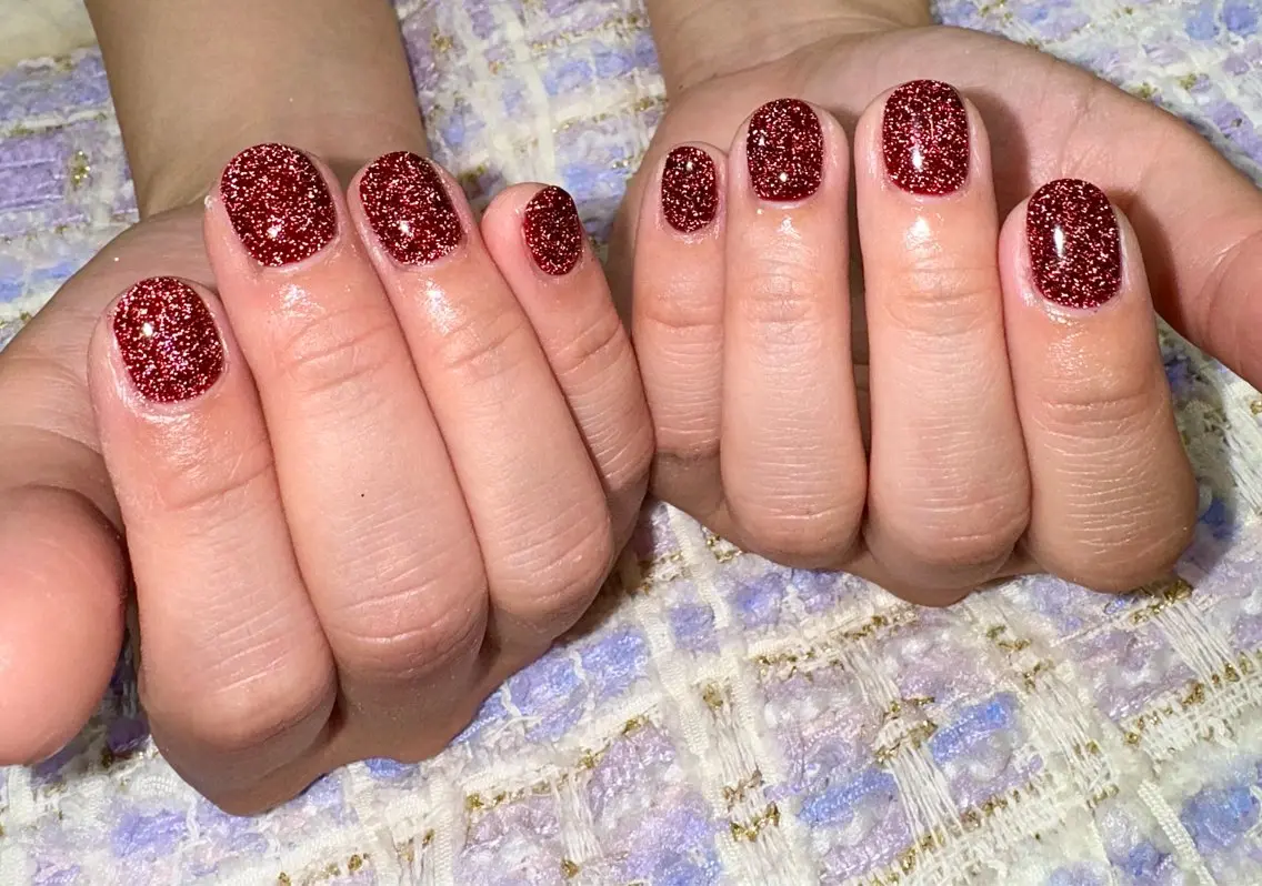 メンズ ネイル フラッシュネイル ジェルネイル メンズネイル 赤色 MIMnail メンズネイリストのネイルデザイン