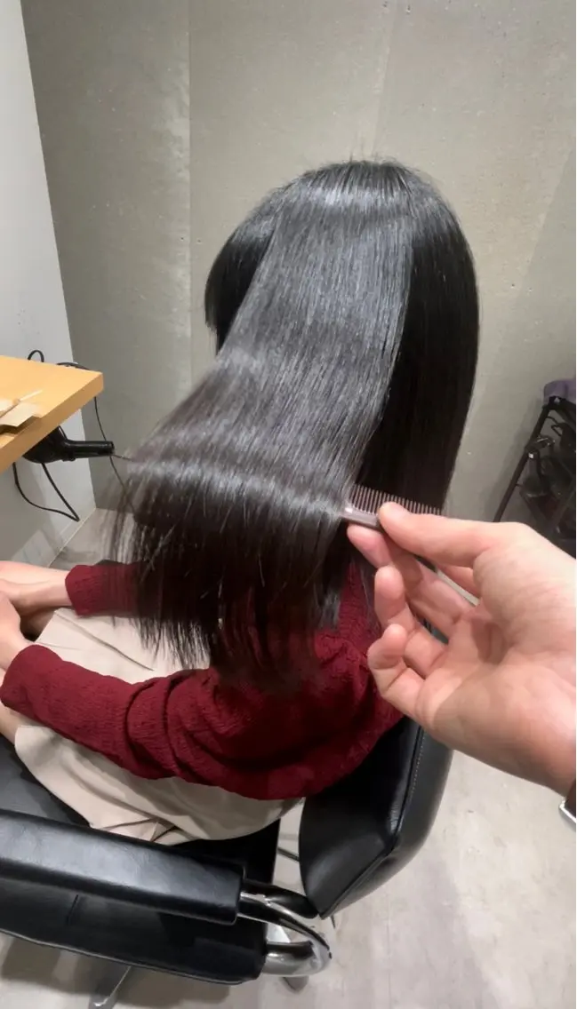セミロング 髪質改善 トリートメント カット トリートメント 髪質改善ヘアケア 艶髪特化/上田のヘアスタイル
