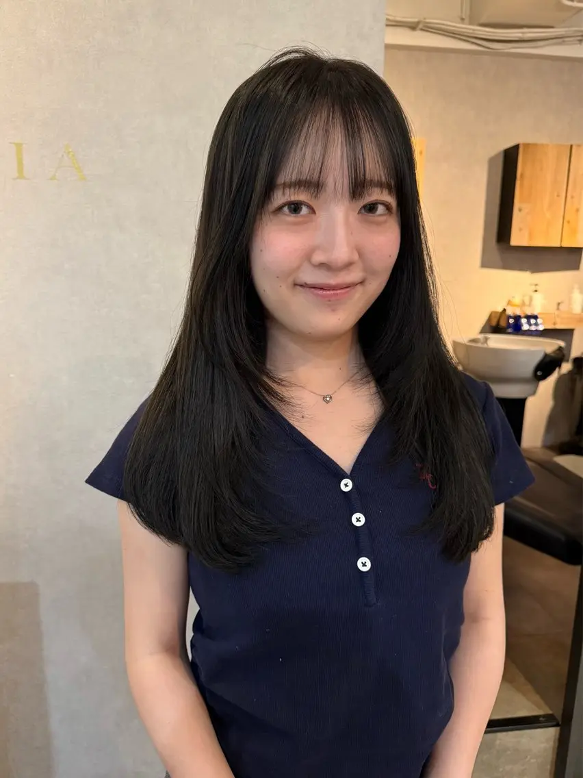 ロング カラー 桑島 唯那のヘアスタイル