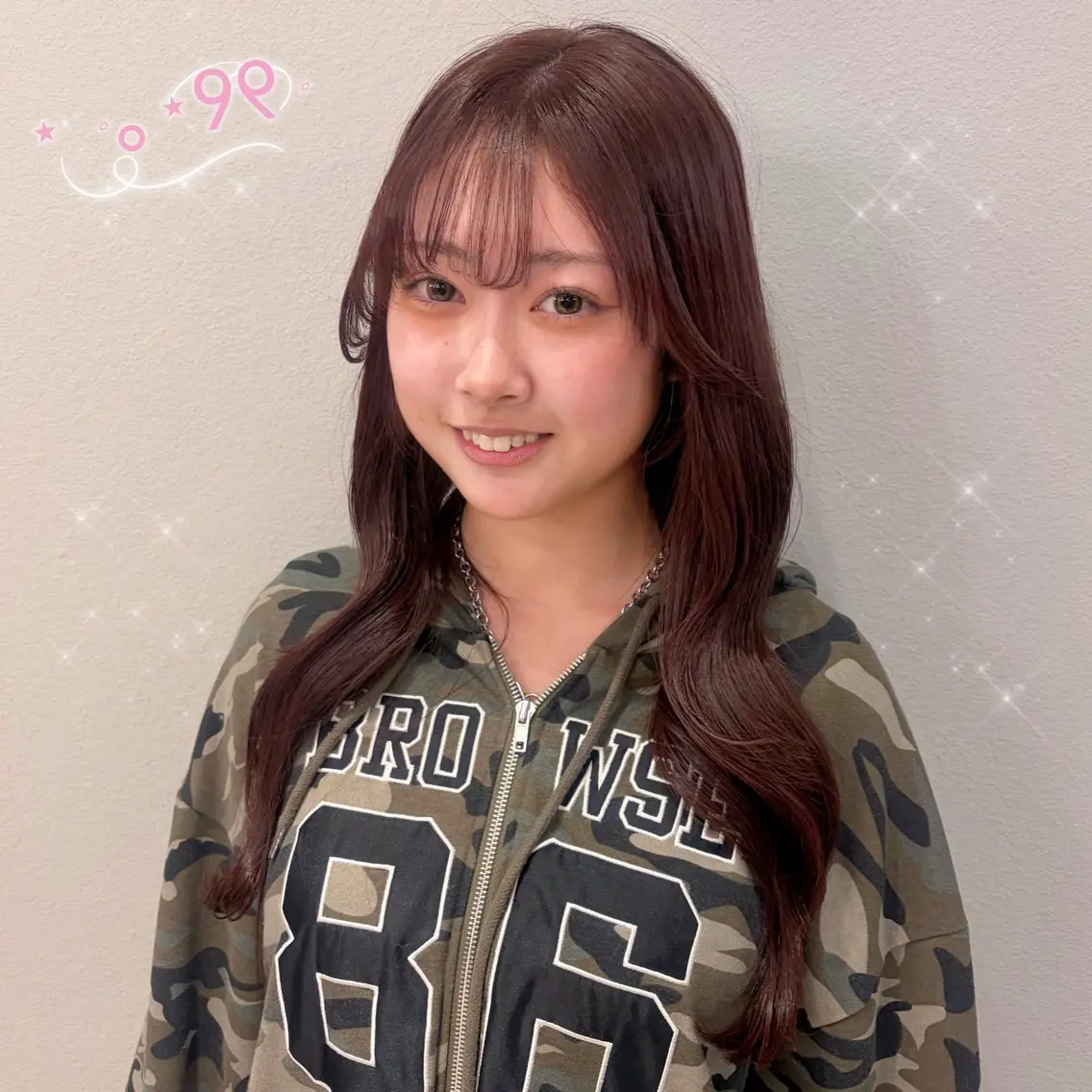 ロング カラー ブラウンカラー レッドカラー レッドブラウン くびれヘア くびれレイヤー カット ヘアカラー 顔周り/ガーリー /ヘアメ/あつはのヘアスタイル