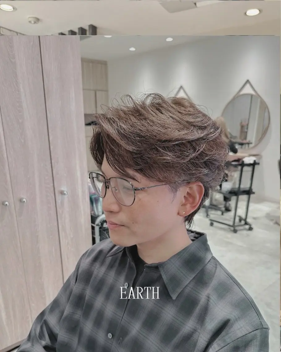 ショート パーマ メンズ フェザーパーマ メンズパーマ メンズカット/パーマ 城 直之のヘアスタイル