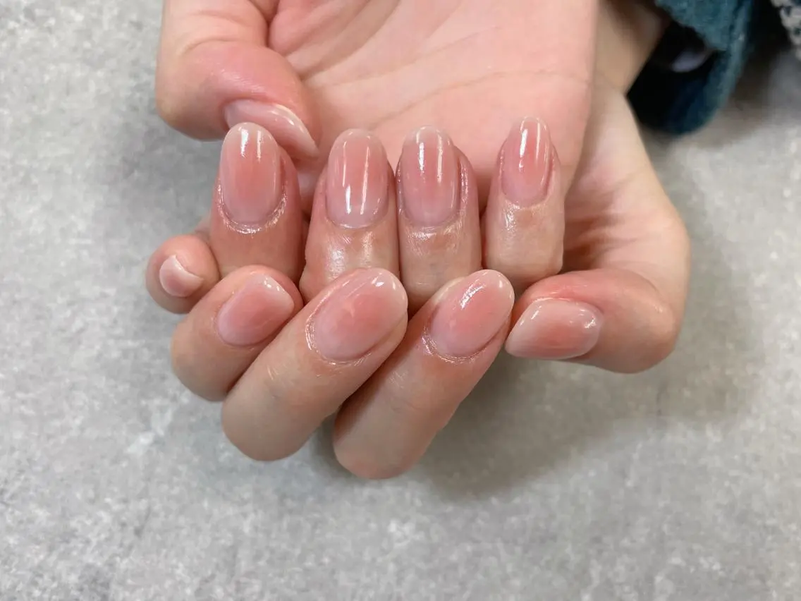 ネイル チークネイル シンプルネイル foglia❁. ⌇imamuraのネイルデザイン