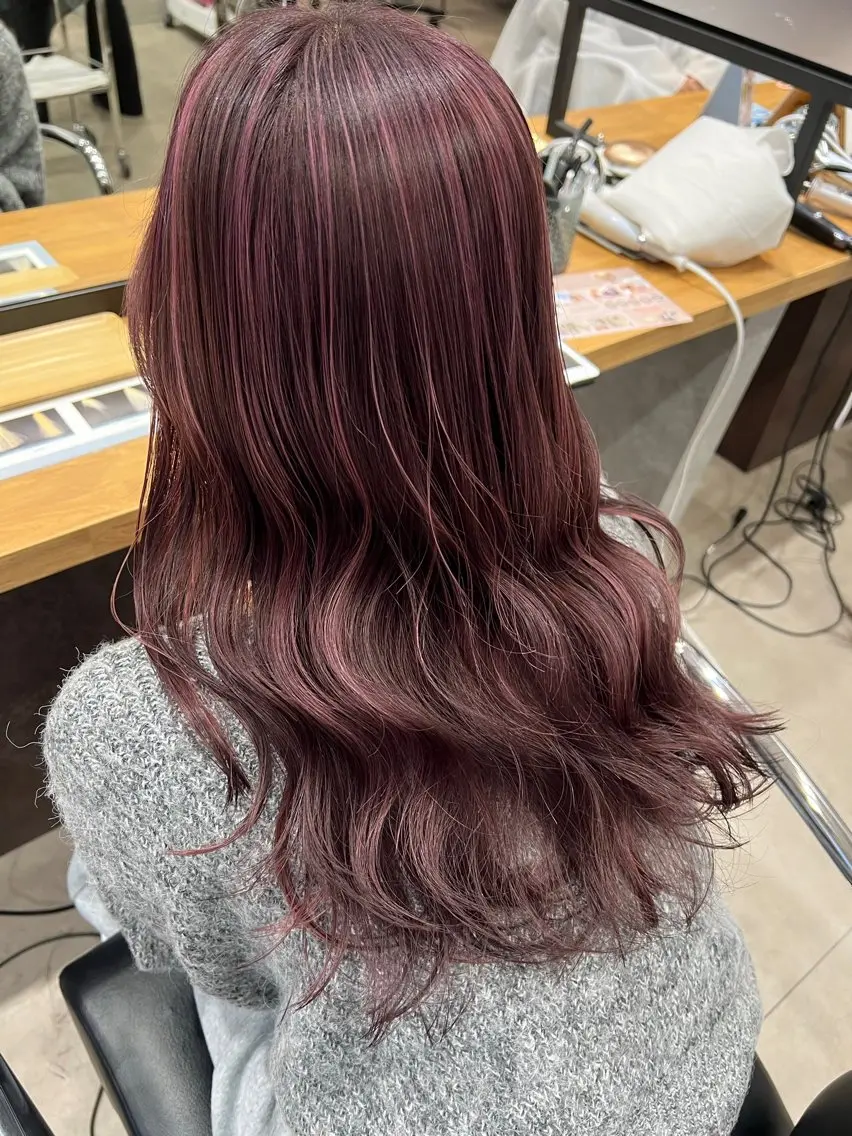 ロング カラー ハイライトカラー ハイライト ブランシェ小幡駅前店 森樹のヘアスタイル