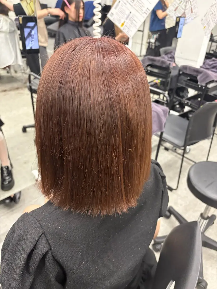 ミディアム カラー ヘアカラー 野口 楓華のヘアスタイル