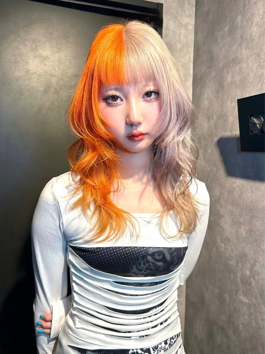 ロング ヘアカラー トリートメント 鈴木 華奈のヘアスタイル