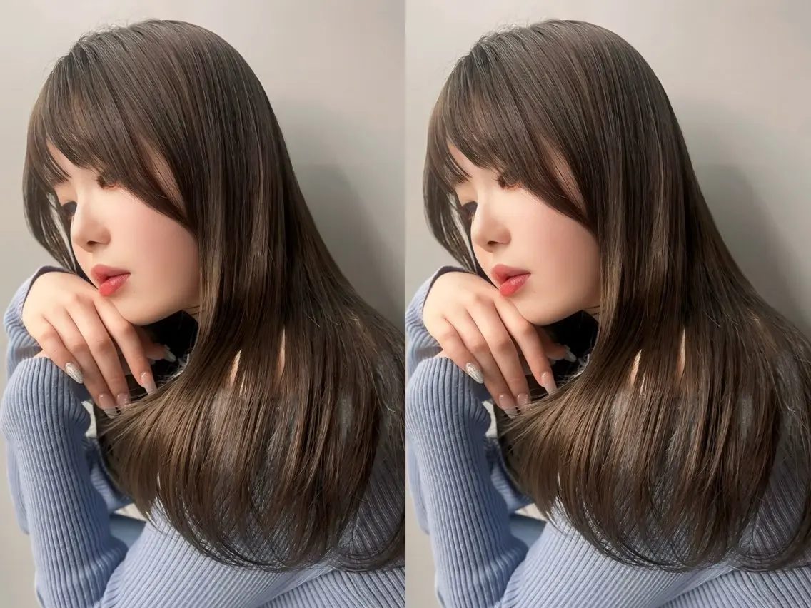 ロング カラー ヘアカラー トリートメント レイヤー/縮毛矯正 マスター✨️タケルのヘアスタイル