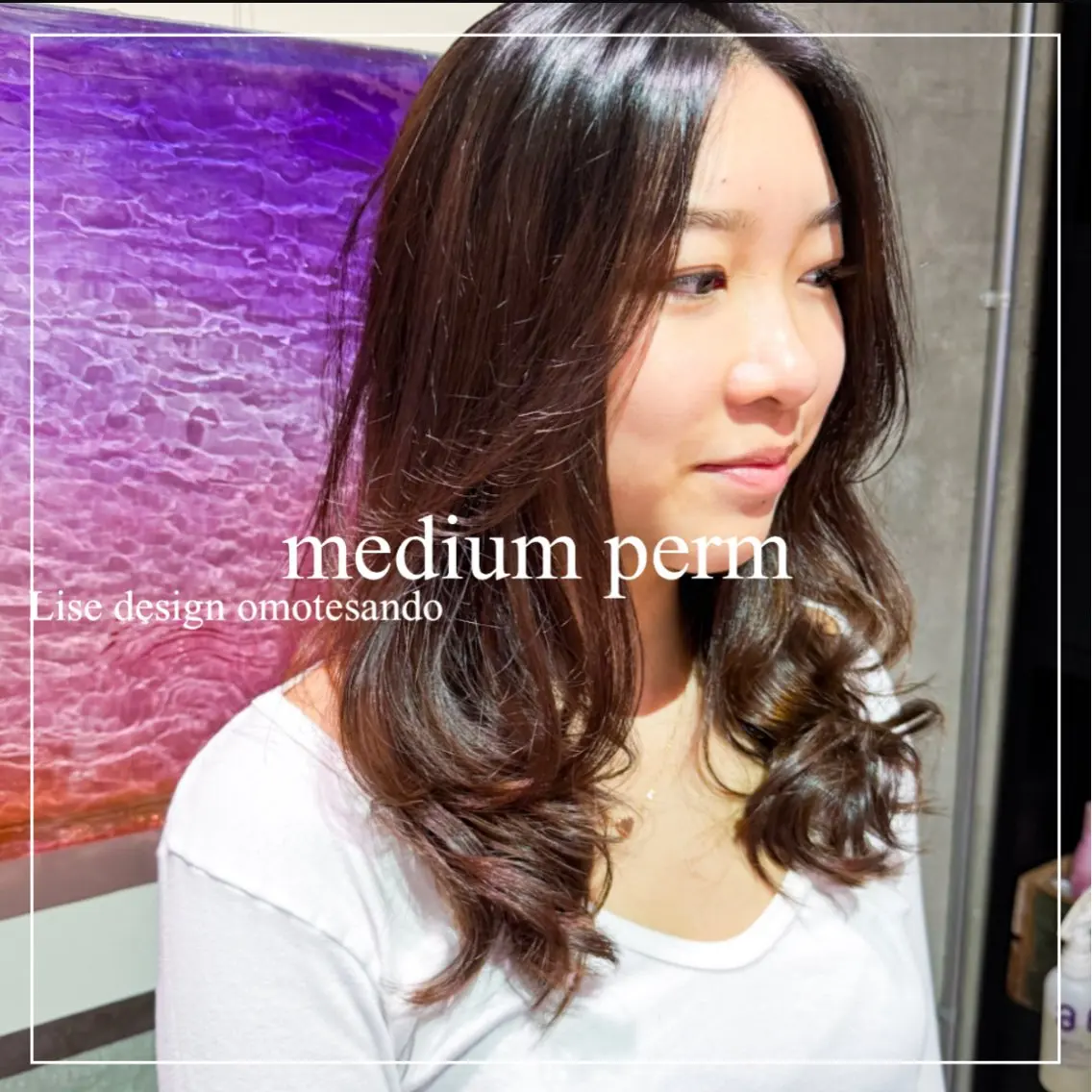 セミロング カラー パーマ ヘアアレンジ メンズ カット ヘアカラー パーマ 縮毛矯正 トリートメント 表参道Lise おおいしおりのヘアスタイル