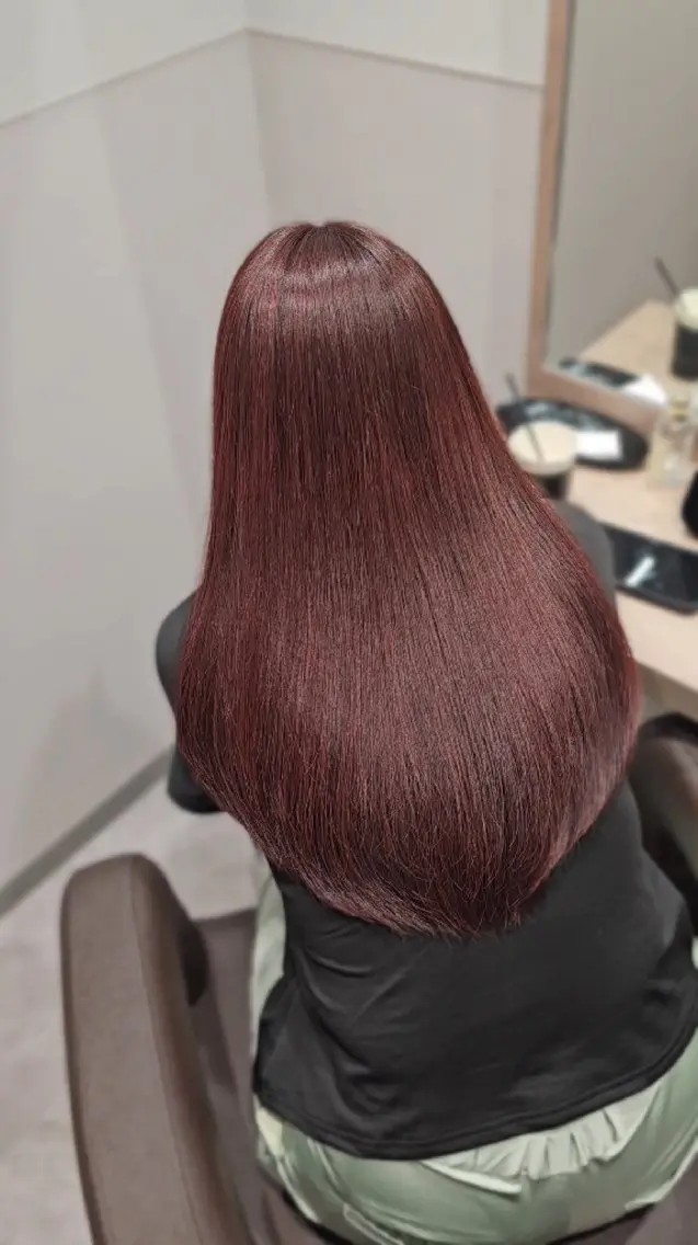 セミロング カラー ピンクカラー カット ヘアカラー トリートメント 【垢抜けカラー/ 縮毛矯正】Taikiのヘアスタイル