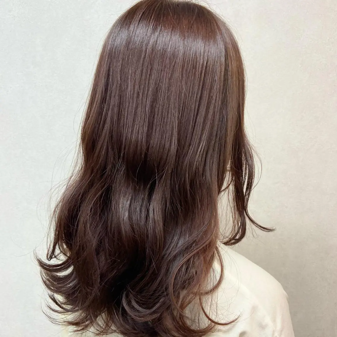 ミディアム カラー トリートメント コテ巻き風パーマ★ はるさんのヘアスタイル