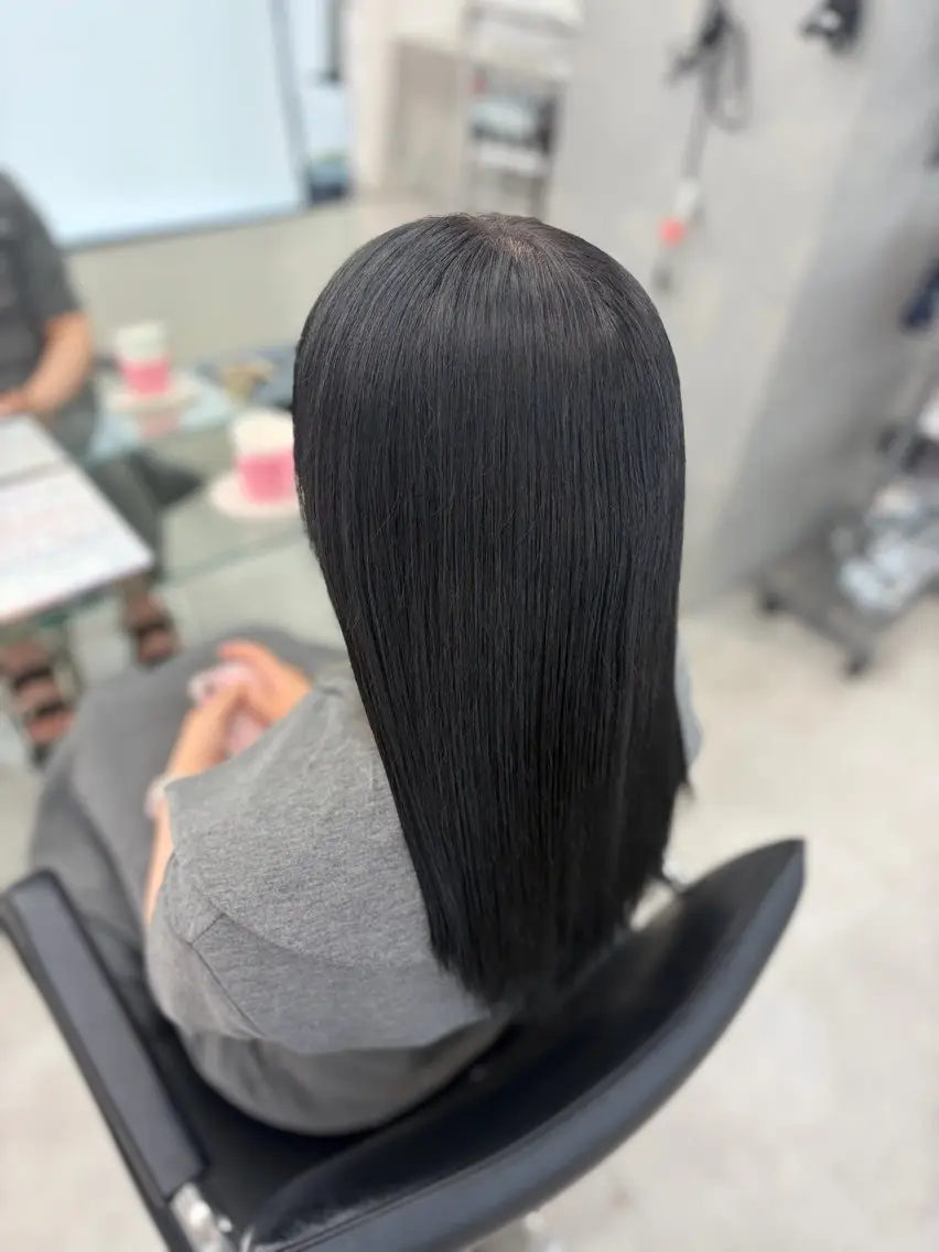 セミロング カラー ヘアカラー エクステ￤ツヤカラー ￤アレンジ🖤桃覇のヘアスタイル