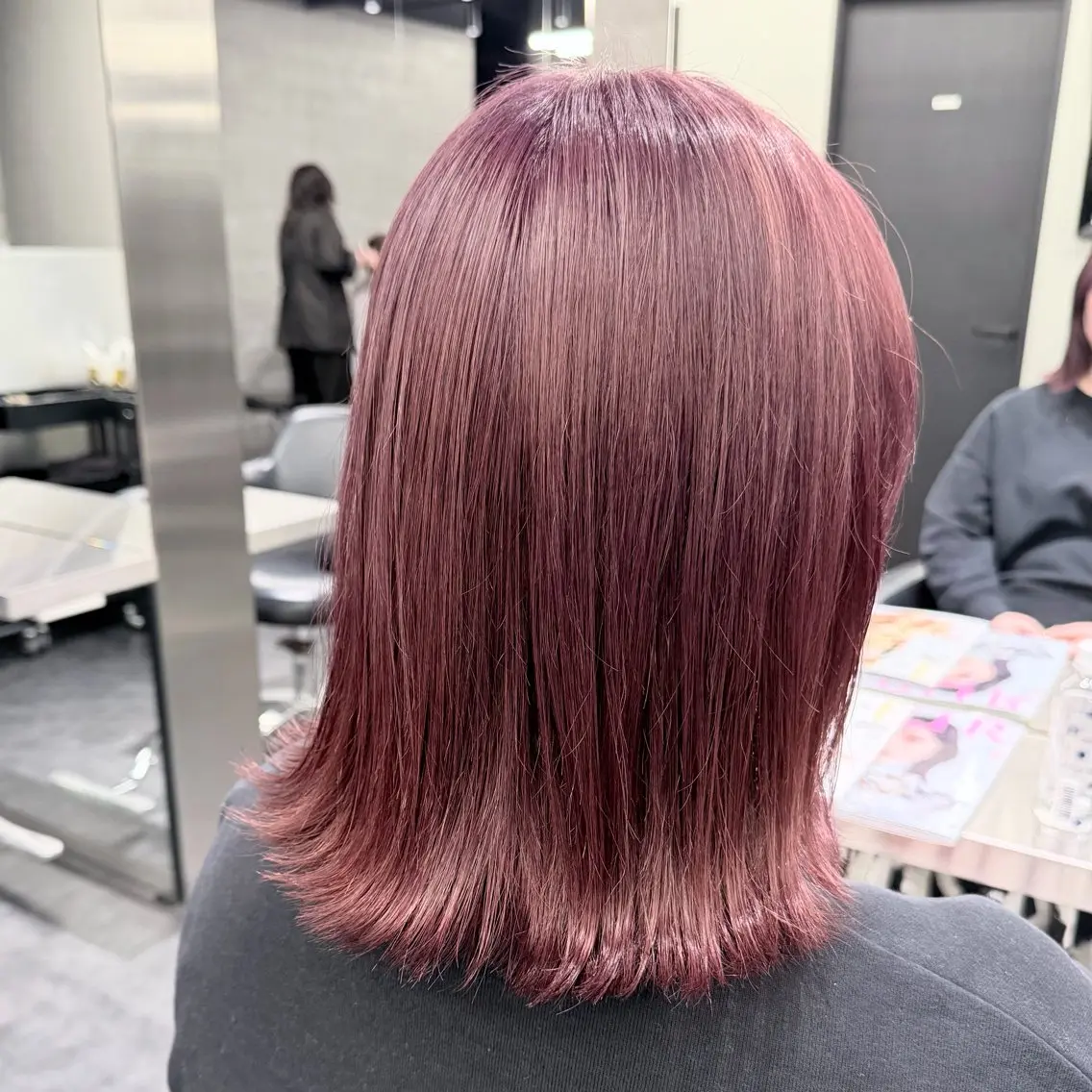 カラー ダブルカラー ラベンダーカラー ラベンダーピンク ピンクカラー きのうちこう／透明感 カラー／髪質改善のヘアスタイル