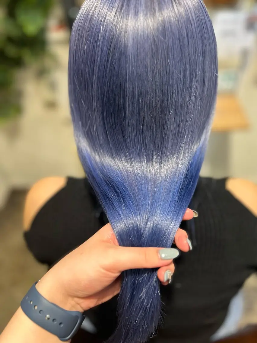ロング カラー ブルーカラー ブルーラベンダー ラベンダーカラー ヘアカラー 艶髪/レイヤー 🦋MIYUUのヘアスタイル