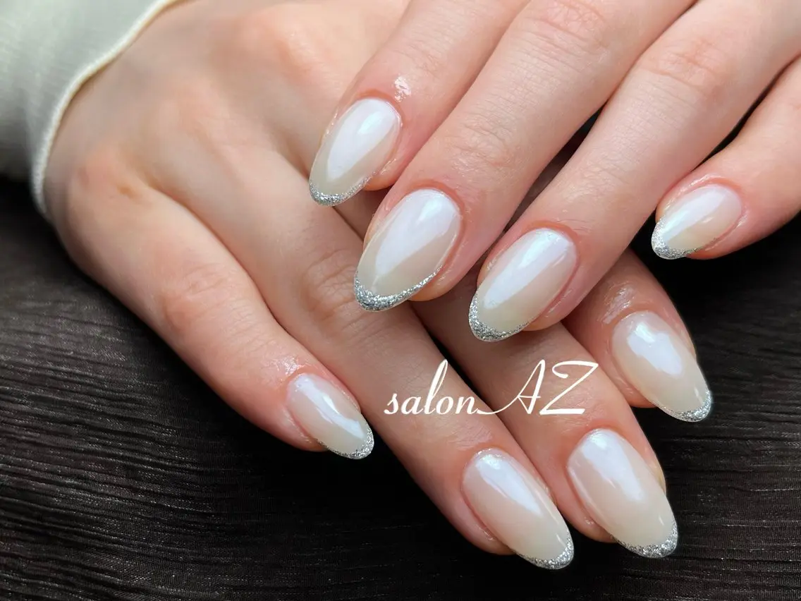 ネイル 桜ネイル 長さ出し フットネイル フレンチネイル ジェルネイル ハンドネイル salon AZのネイルデザイン