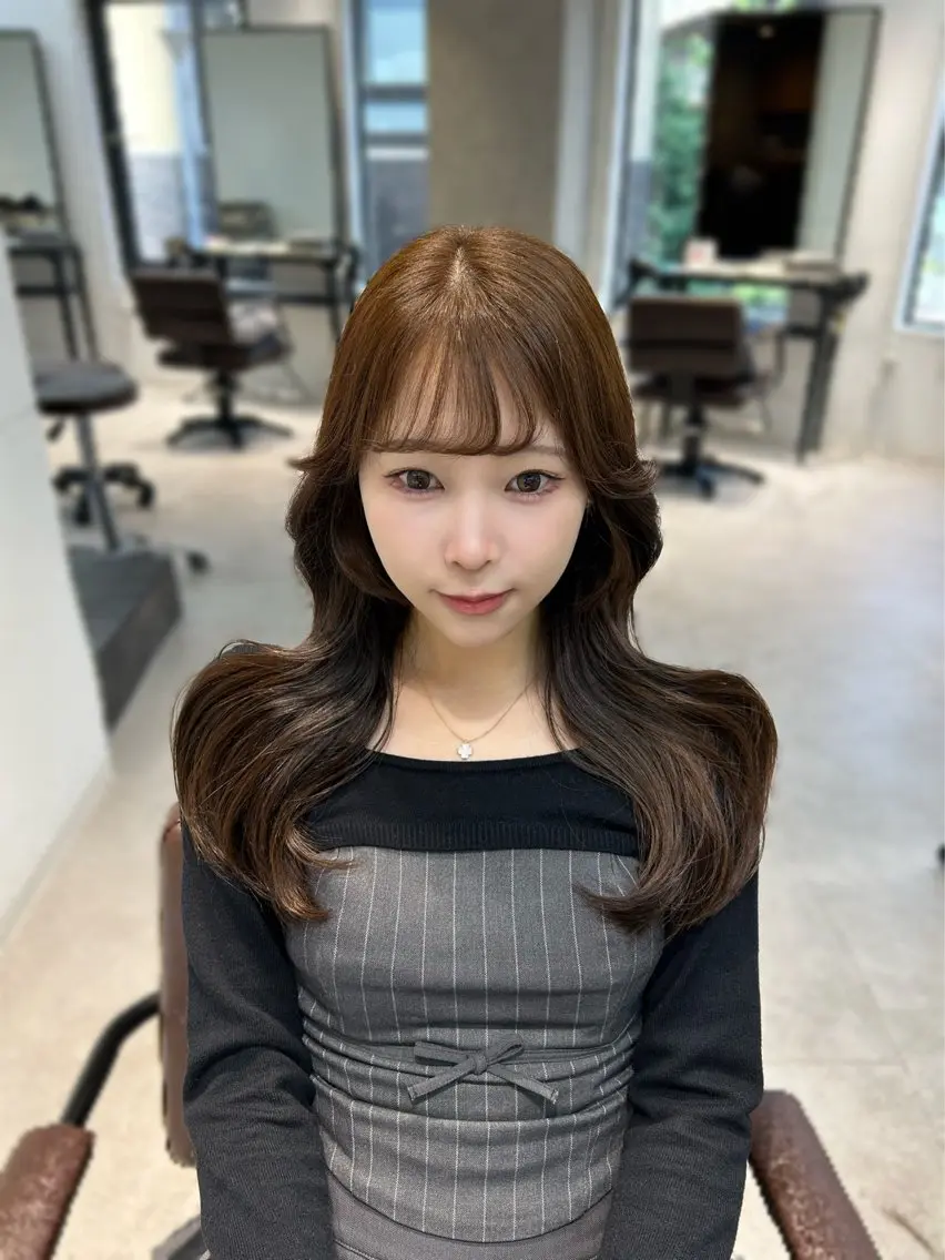 🎀ガーリー似合わせカット×透明感カラーコース🫧🤍+LOA香水オイル仕上げの写真