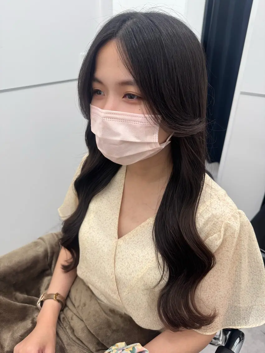 ロング パーマ カット パーマ デジタルパーマ🫧 韓国風ヘア🫧サクラのヘアスタイル