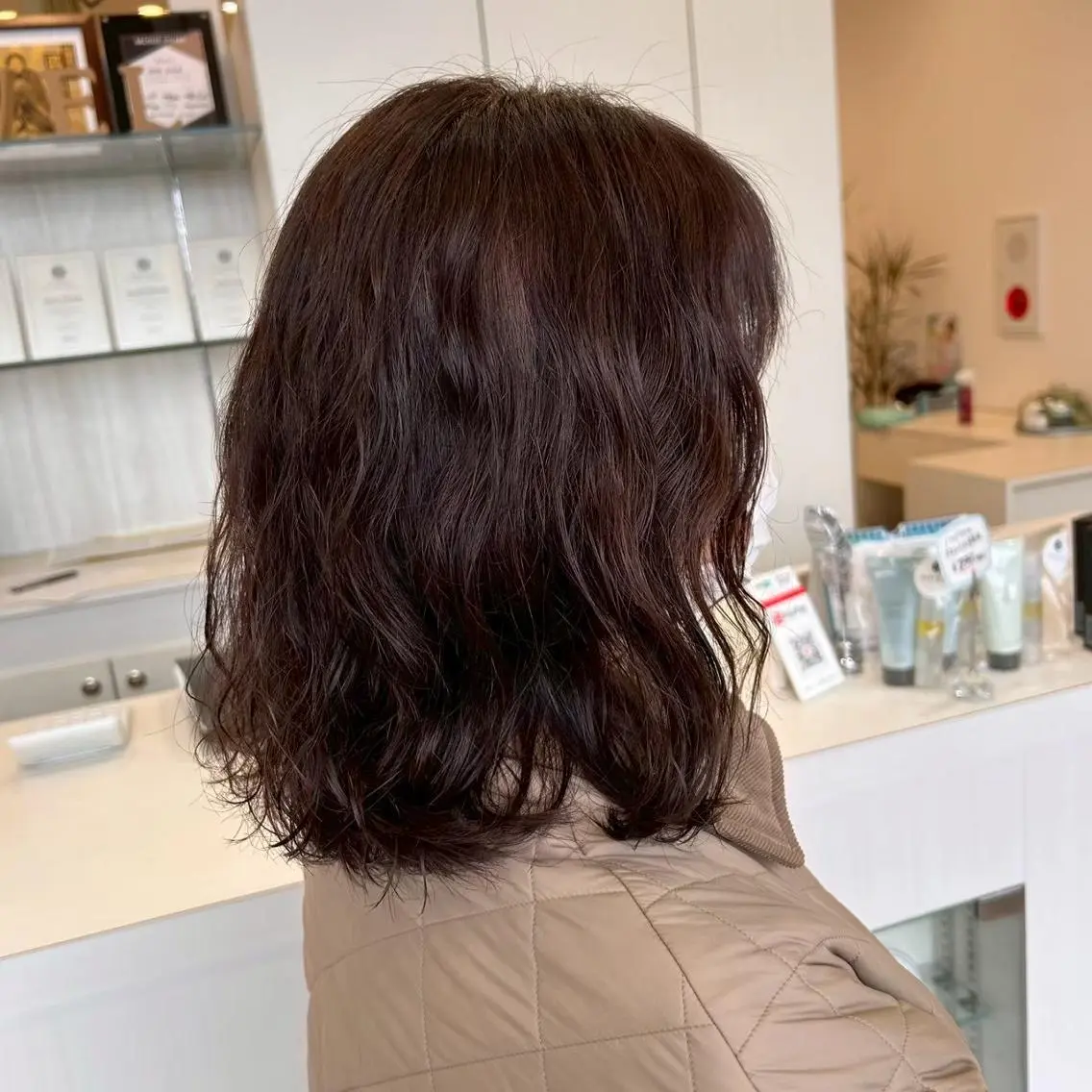 パーマ ミディアム カット パーマ パーマ特化✨/肥後 有紗のヘアスタイル