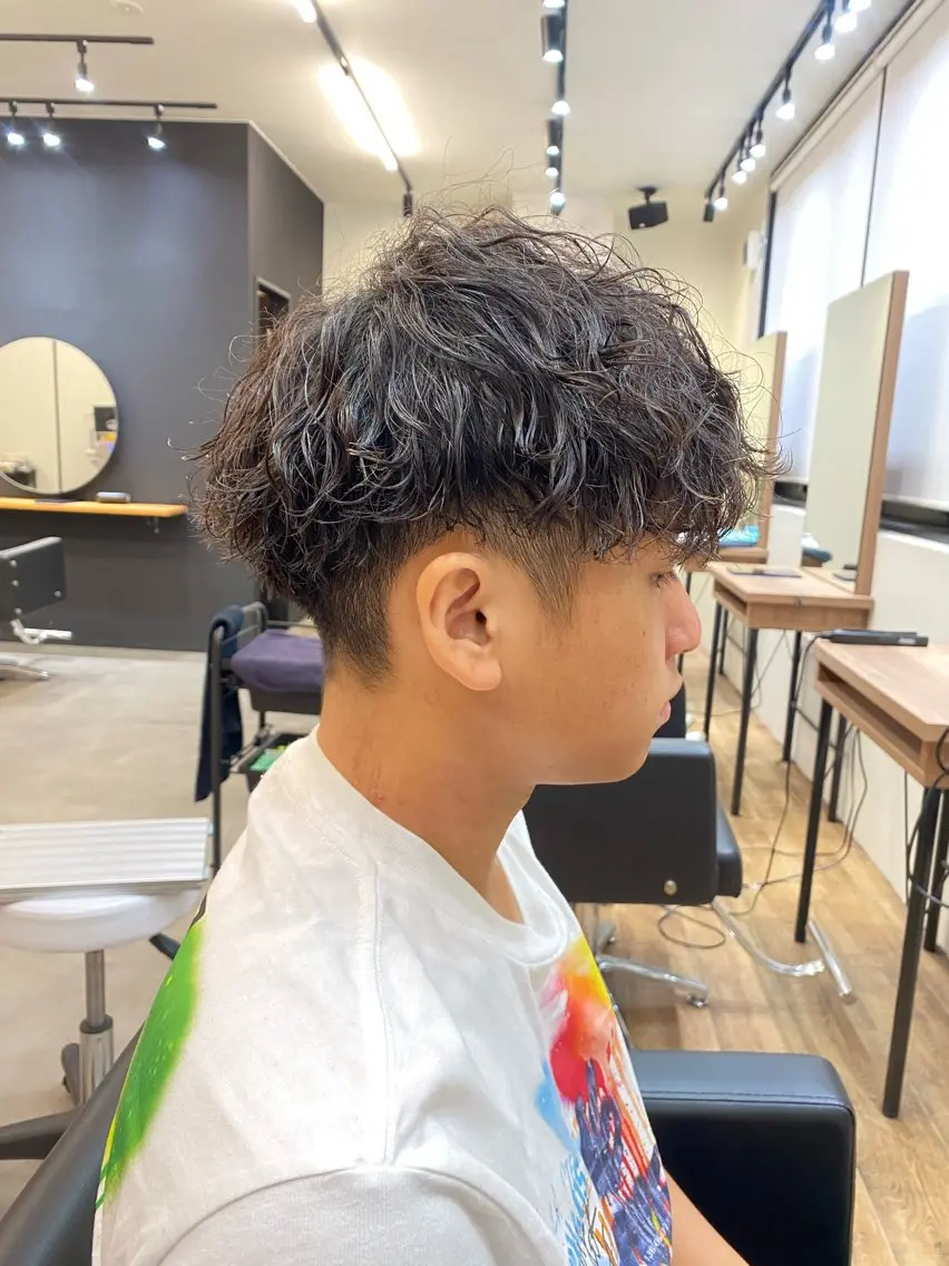 パーマ メンズ カット パーマ BLEACHi高崎店 /湯浅泳作のヘアスタイル