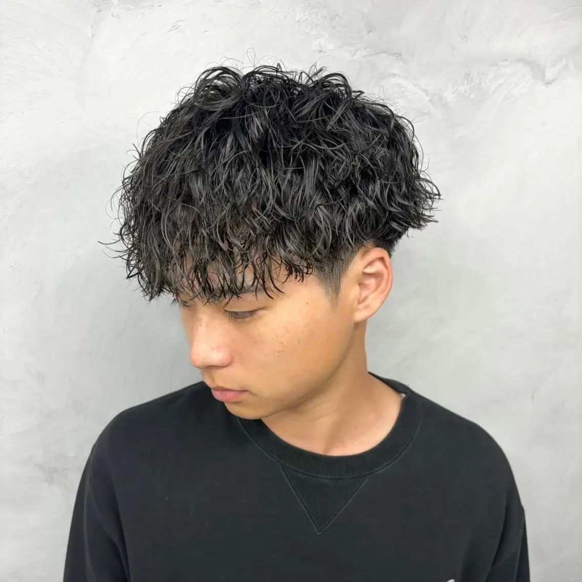 パーマ メンズ カット パーマ clan•loss ෆ˚*Yᑌᑎᗩ໒꒱·のヘアスタイル