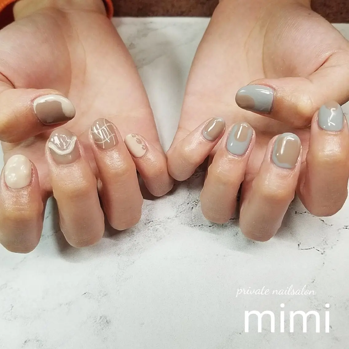 ネイル 持ち込み ニュアンスネイル ハンドネイル 博多ネイル ｍｉｍｉのネイルデザイン