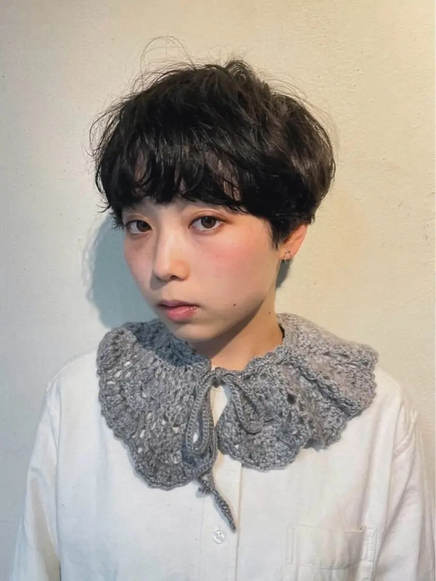 ショート カット パーマ 小野 龍樹のヘアスタイル