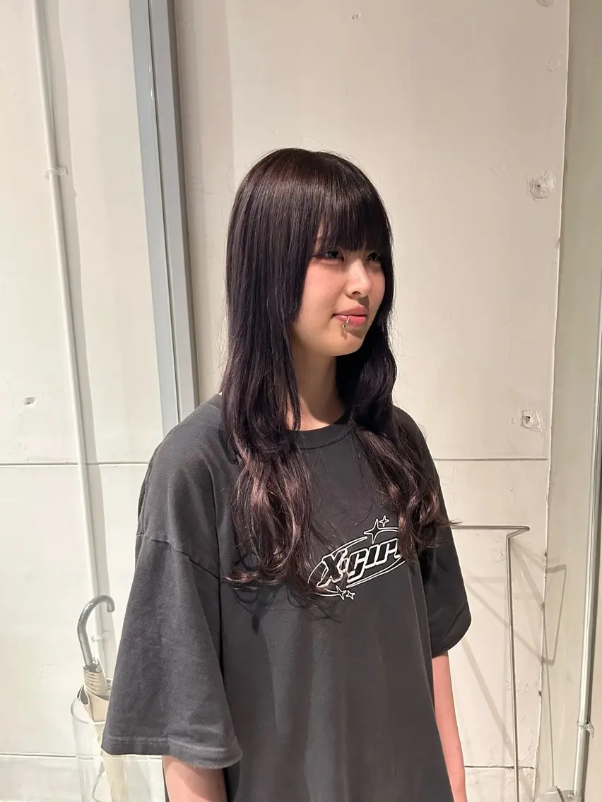 ロング カラー キノシタ ユウナのヘアスタイル