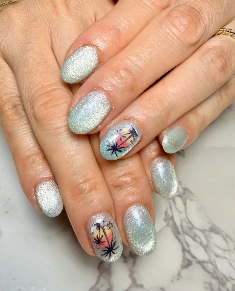 ネイル アニマル柄 アートネイル チークネイル フラッシュネイル フラッシュマグ Mai’s nailのネイルデザイン