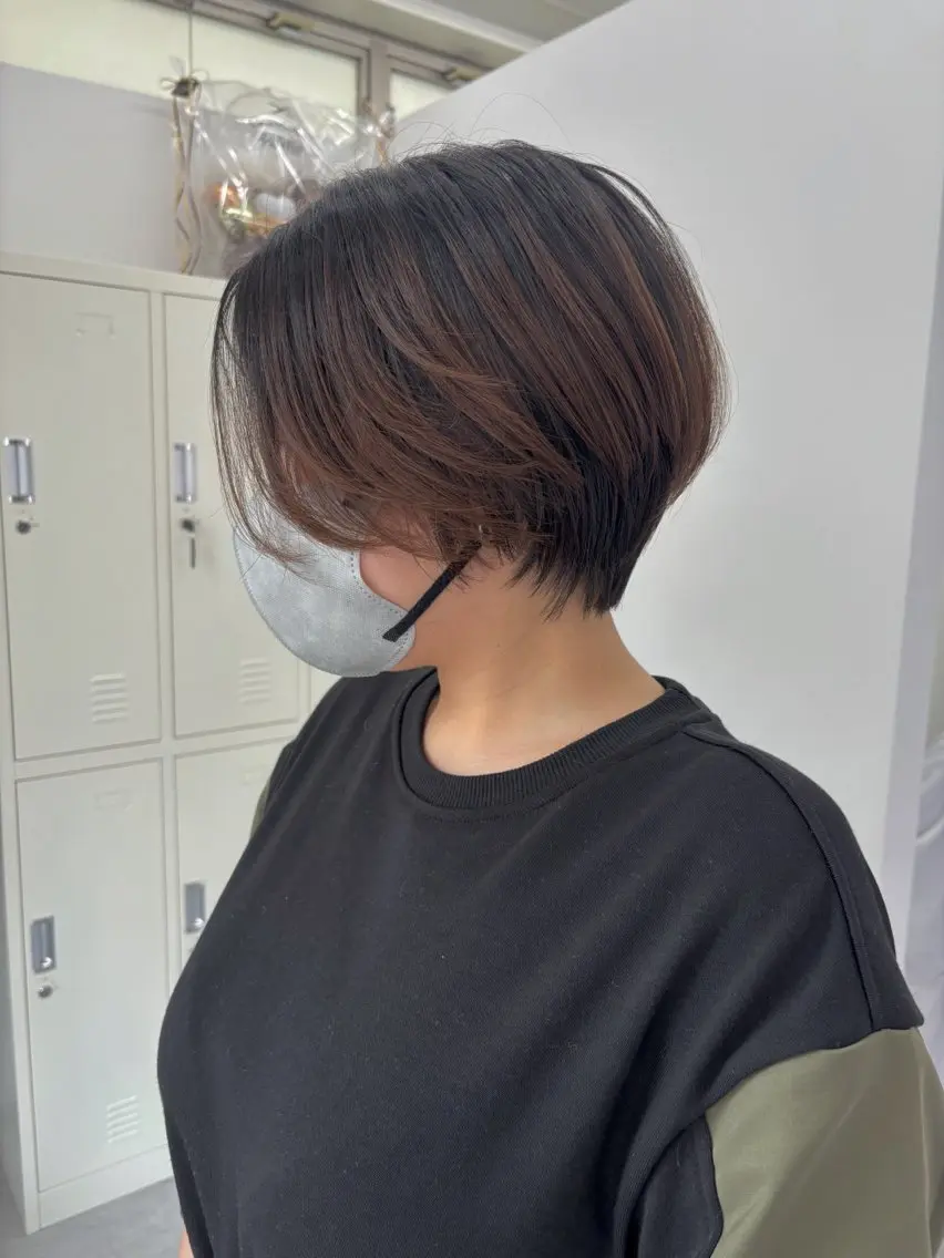 ショート ショートボブ ボブ ショートヘア 新村 華奈絵のヘアスタイル