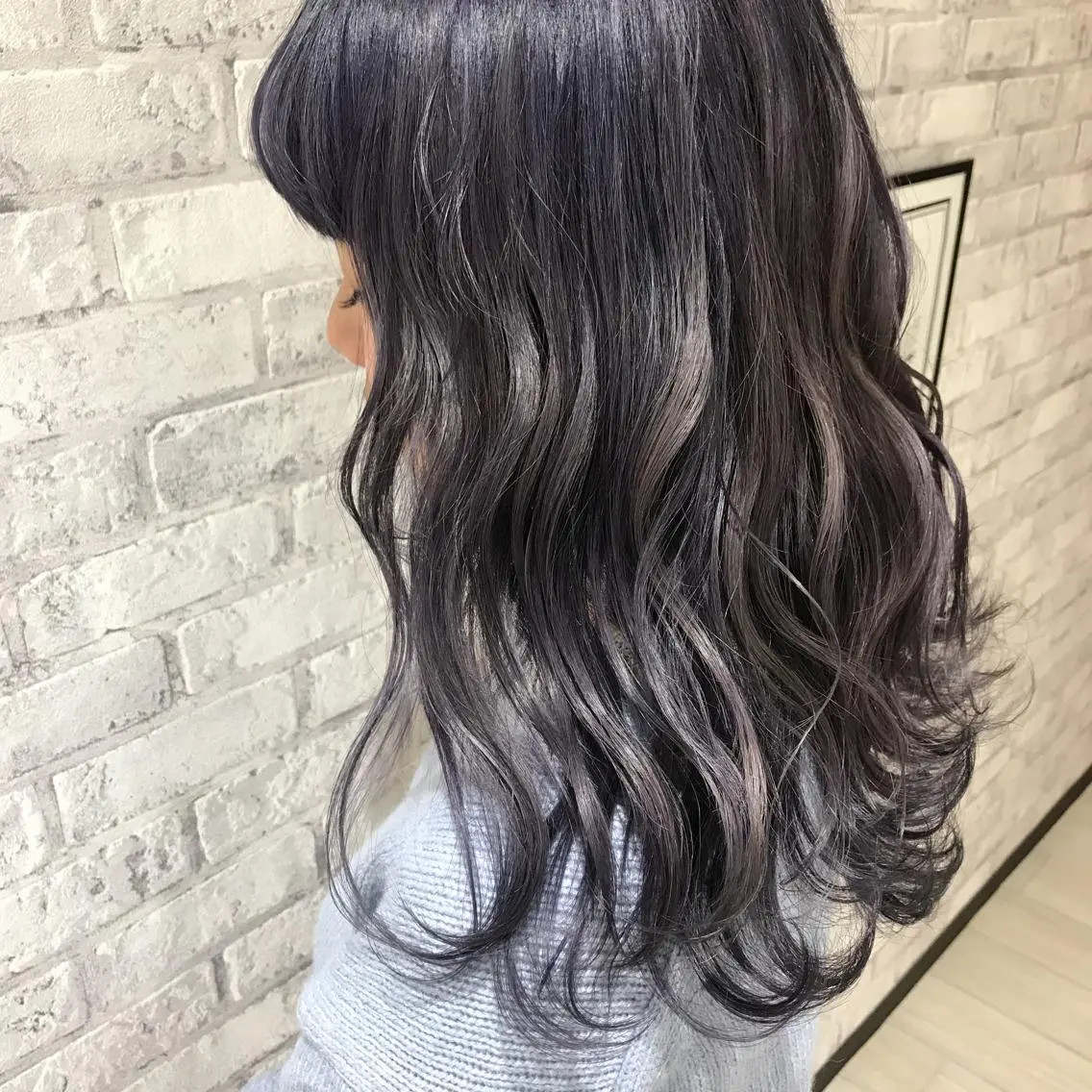 セミロング カラー ラベンダーカラー ラベンダーグレー カット ヘアカラー Oopsレイヤー 加藤澄都のヘアスタイル