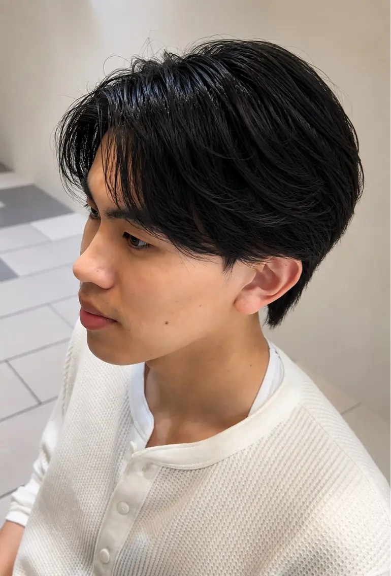 ショート パーマ カット 西谷 勇志のヘアスタイル