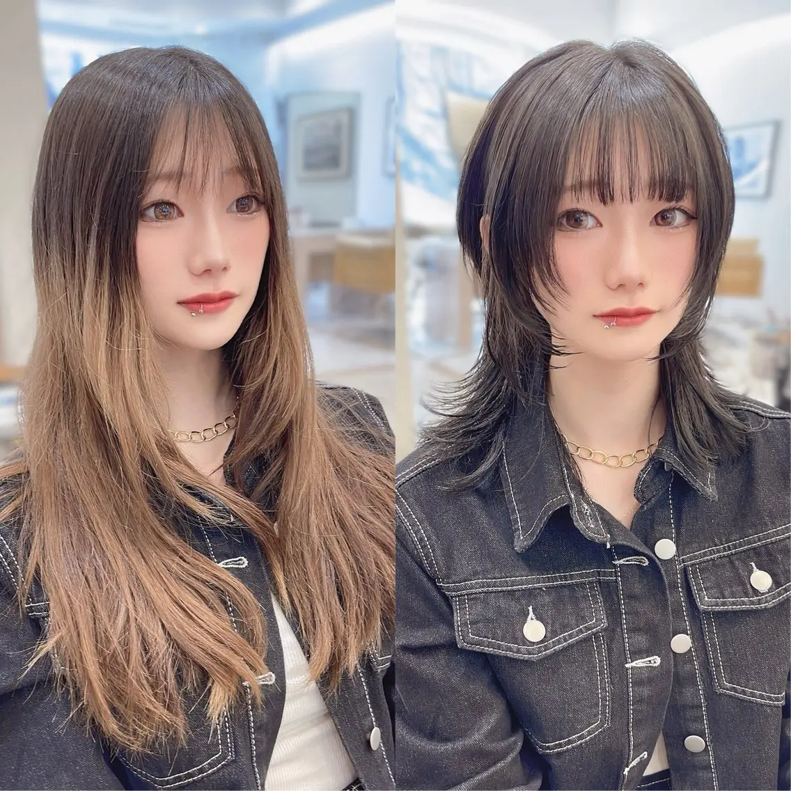 ロング ウルフカット ウルフカット/ ハッシュカット/山路のヘアスタイル