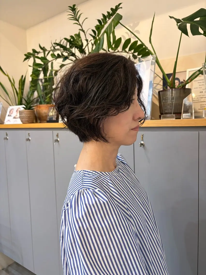 ショート ショートヘア カット ヘアカラー en-te:am 井上茉保のヘアスタイル