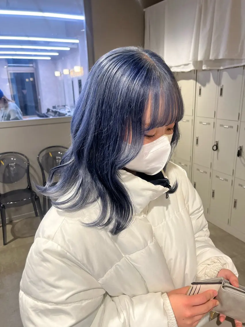 セミロング ヘアカラー トリートメント ヘッドスパ ヘアセット 寒色/ベージュヘア ブリーチありMiOのヘアスタイル