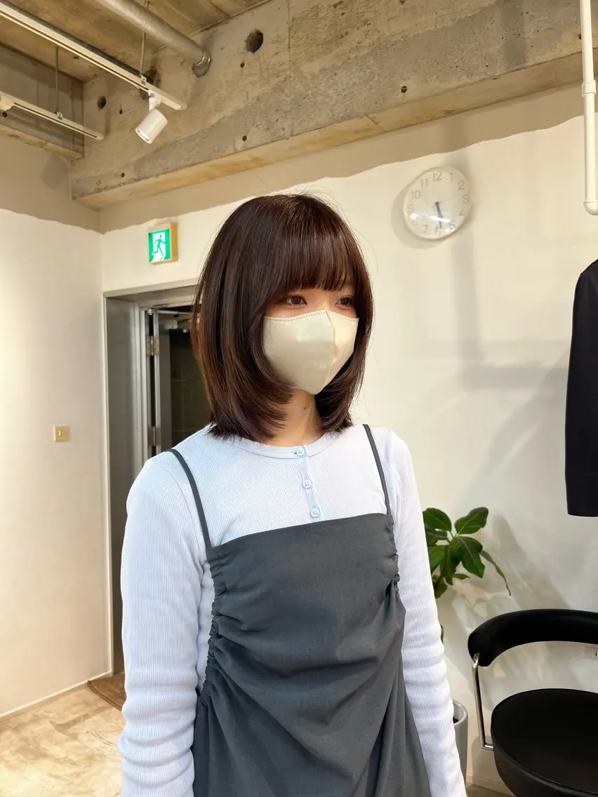 ミディアム カラー グレージュ レイヤーカット カット ヘアカラー トリートメント fit /HONOKAのヘアスタイル