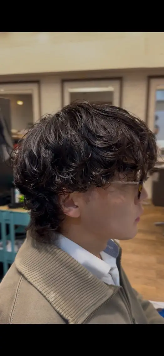 ショート パーマ メンズ パーマ カットモデル募集中✨ そや　こうせいのヘアスタイル