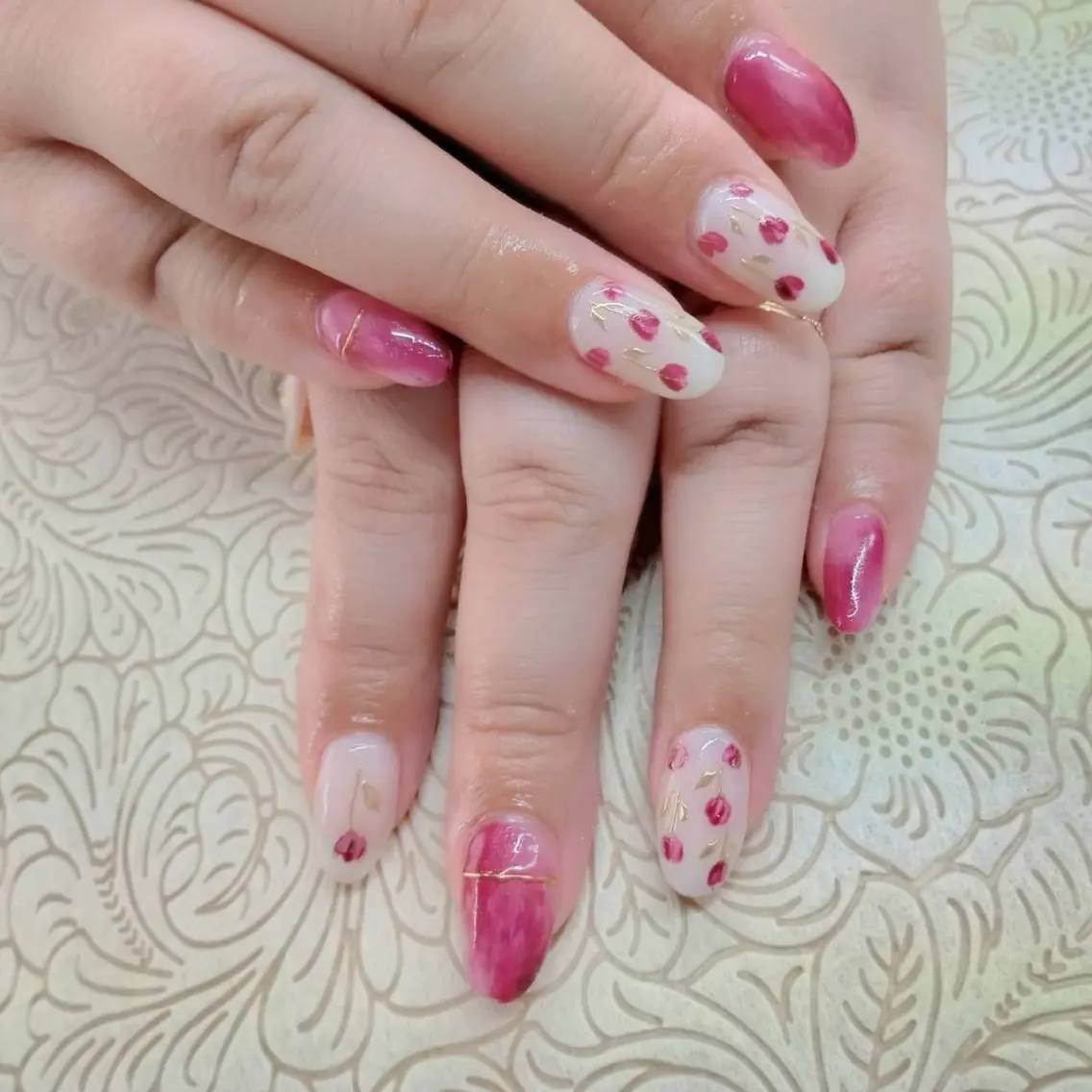 ネイル フラワーネイル precious nail  roomのネイルデザイン