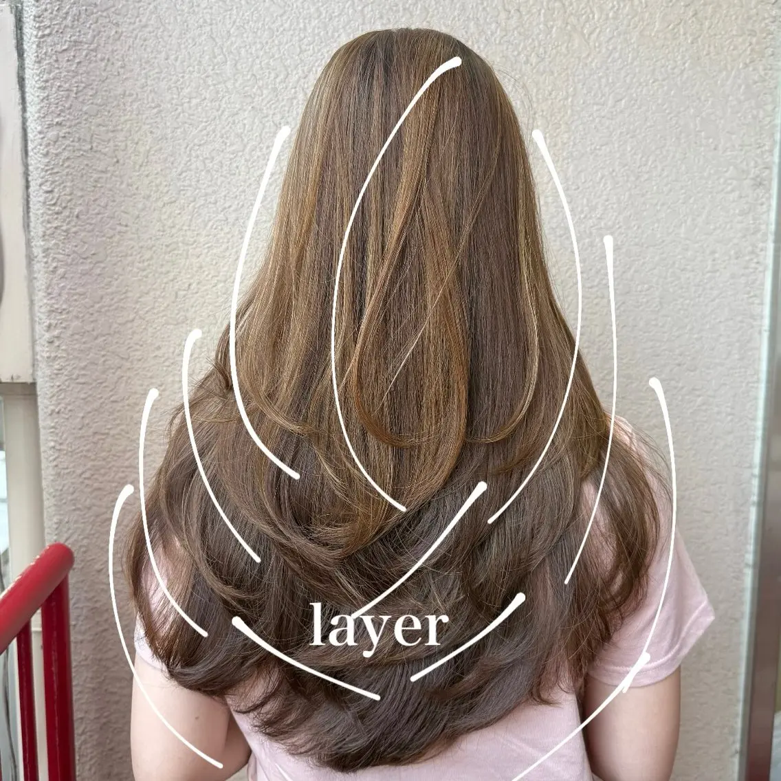 セミロング カラー レイヤーカット 新宿/レイヤー特化 韓国ヘア/海外ヘアのヘアスタイル